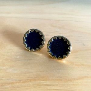 House of Harlow 1960 sunburst leather stud earring
